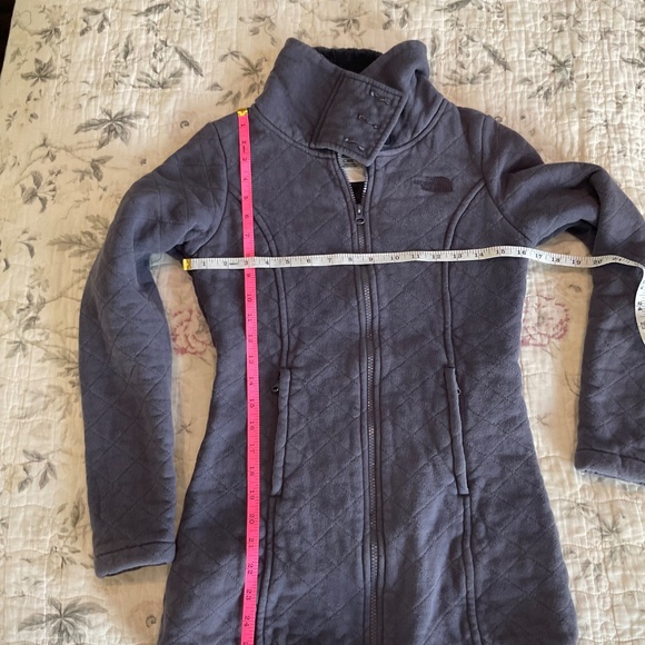 The North Face Caroluna Quilted Jacket Fleece Lined Black Full Zip Coat Size XS - Picture 9 of 12